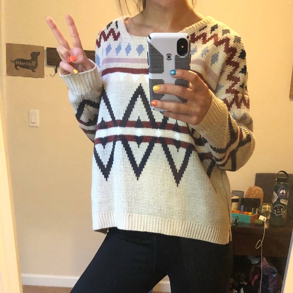 Tribal print sweater